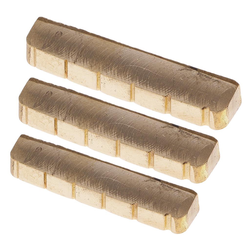 1Pc Golden 72/76mm Guitar Bridge Saddle Slotted Compensated for Folk Guitar