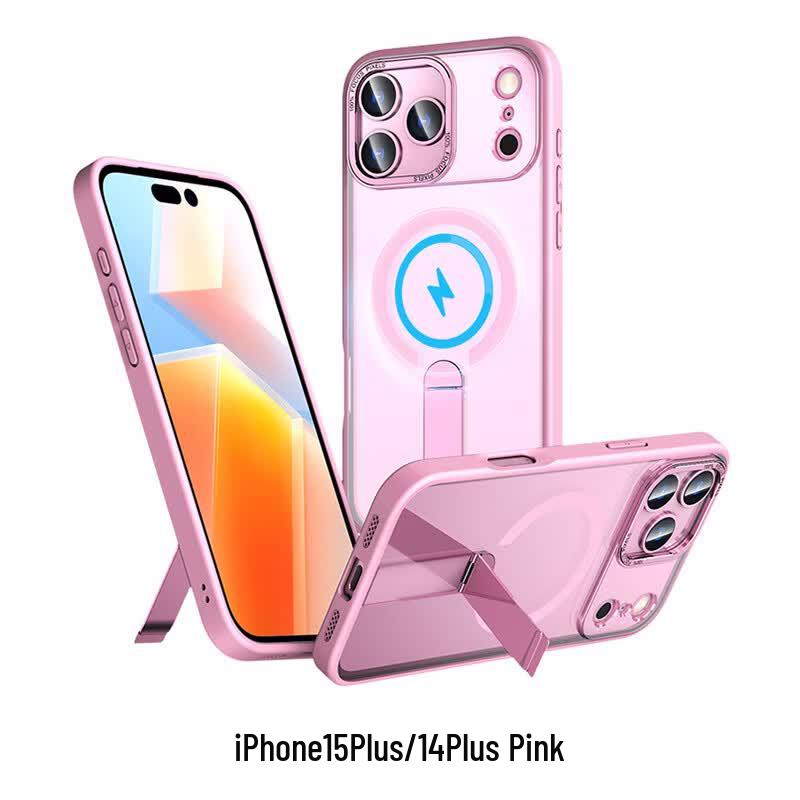 CAXITON Magnetic Clear Skin-Feel Kickstand Phone Case