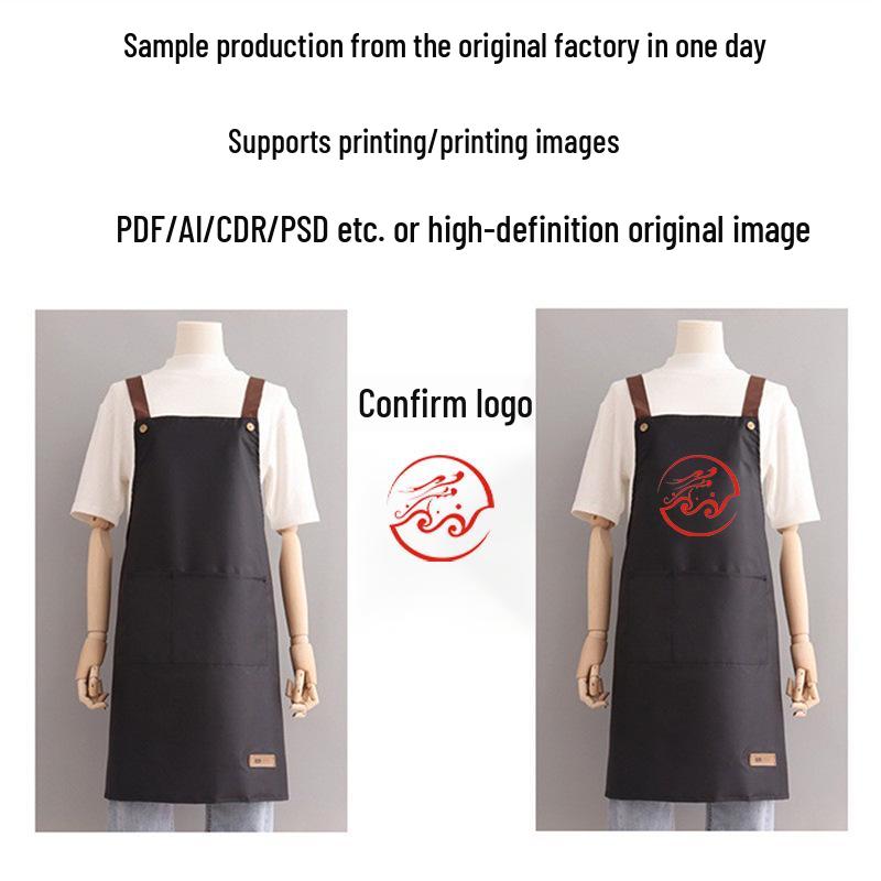 Waterproof, Oil-proof, and Stain-proof Custom Logo Unisex Apron for Work, Kitchen, and Barber Shop