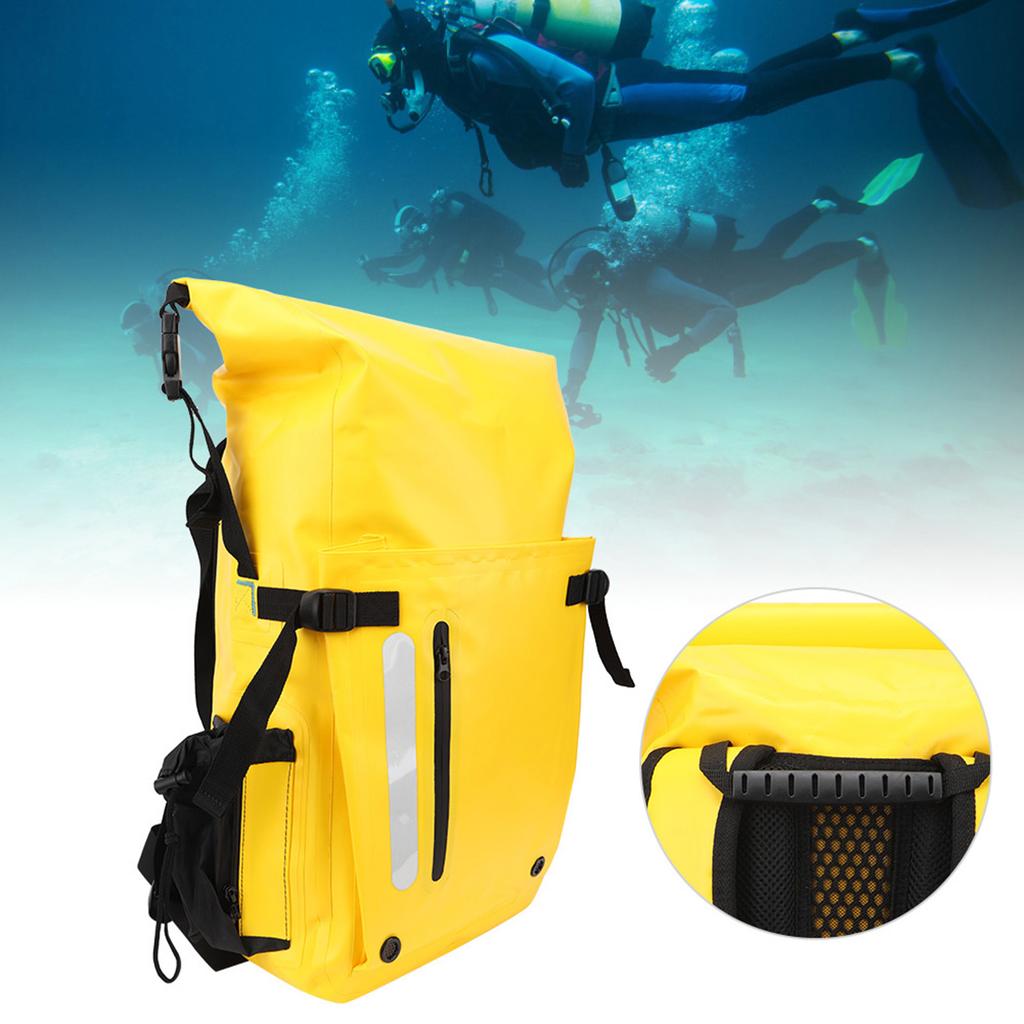 30L Waterproof Diving Bag Snorkeling Backpack Equipment for Swimming River Tracing Drifting Dry Wet Separationyellow