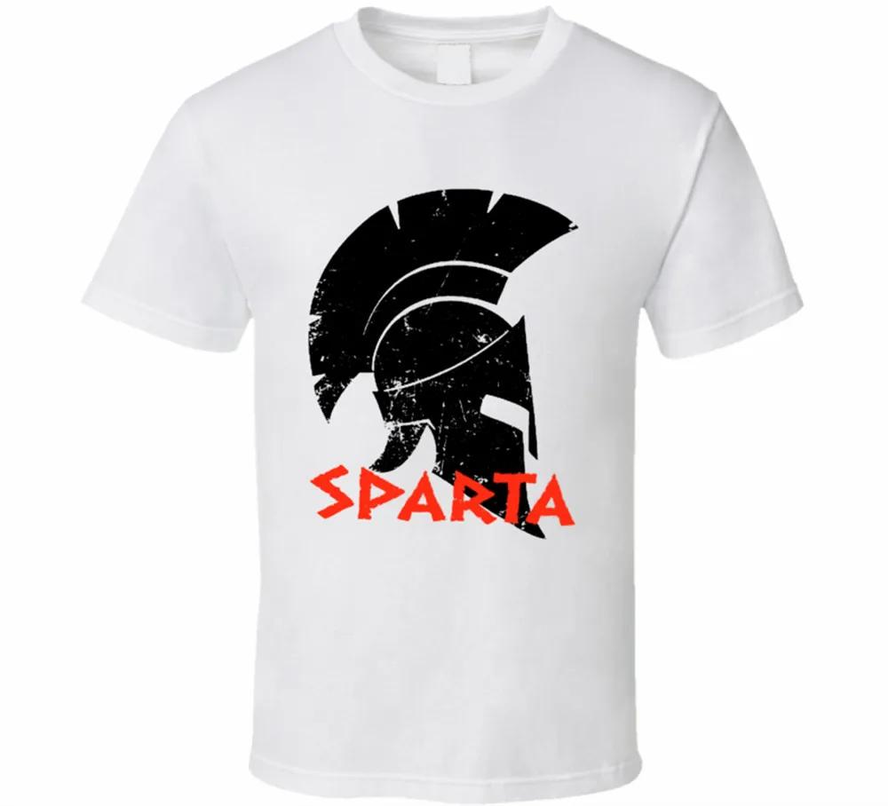 Spartan Warrior Helmet Mens Gift T Shirt High Quality Cotton Large Sizes Breathable Top Loose Casual Tshirt S3XL