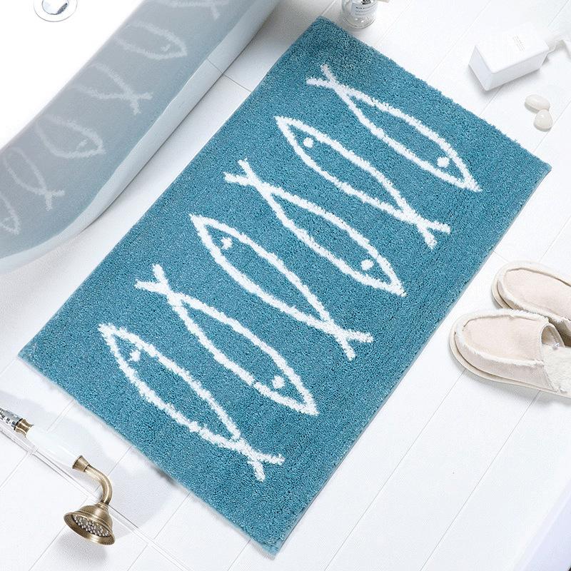 Toilet Floor Surface Mat Toilet Door Moisture-wicking Carpet Door Rug Entry Bedroom Floor Mat Bathroom Slip-resistant Mat