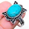 Santa Rosa Turquoise Gemstone Handmade 925 Sterling Silver Jewelry Pendant 3.15"