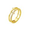 Double-Layer Cross Diamond Ring - Titanium Steel Minimalist Jewelry for Men and Women, Japan & South Korea Inspired
