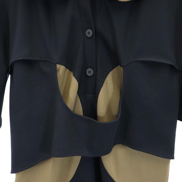 KARL LAGERFELD Short sleeve tight one piece 40 Black x tea Women Used