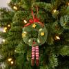 Holiday Gift Box Fillers Fluffy Christmas Hanging Ornaments, Small Wreath/Tree Plush Doll Pendant, Winter Xmas Toys for Windows Tree Decoration