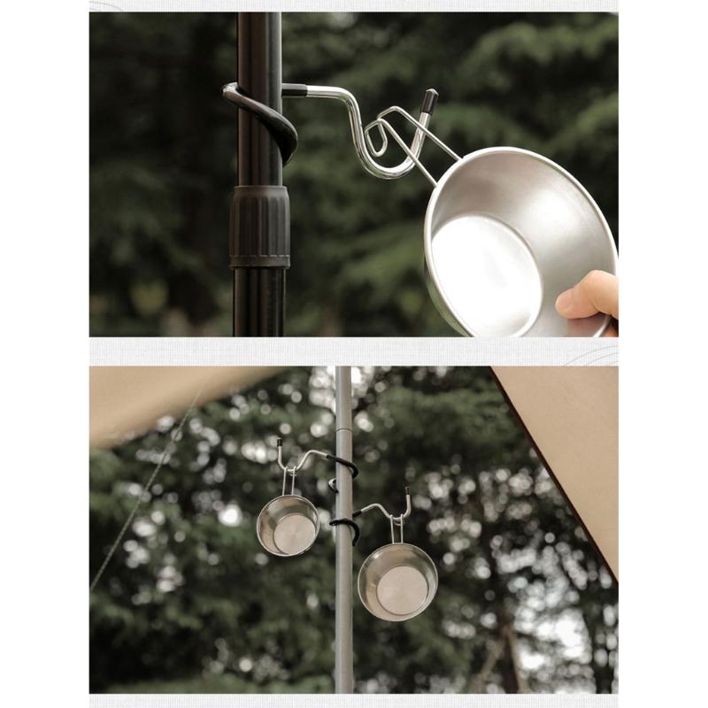 Lightweight Tent Hook Easy To Carry & Install Hook Long Service Tent Hook Slip Resistant Tent Hook 4pcs/set for Campers