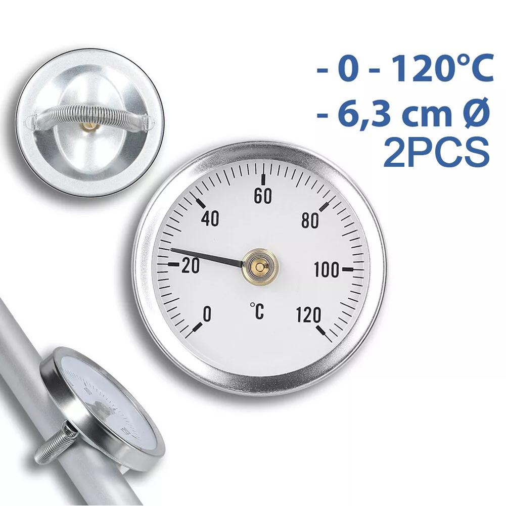 Bimetallic Temperature Gauge Stainless Steel Thermometer Industrial Heating Silver Robust Stainless Steel Tube For Heating
