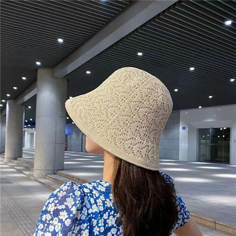 New Sunscreen Visor Hat Women's Summer Hollow Breathable Sun Hat Japanese Sweet Small Brim Show Face Small Straw Hat Wholesale
