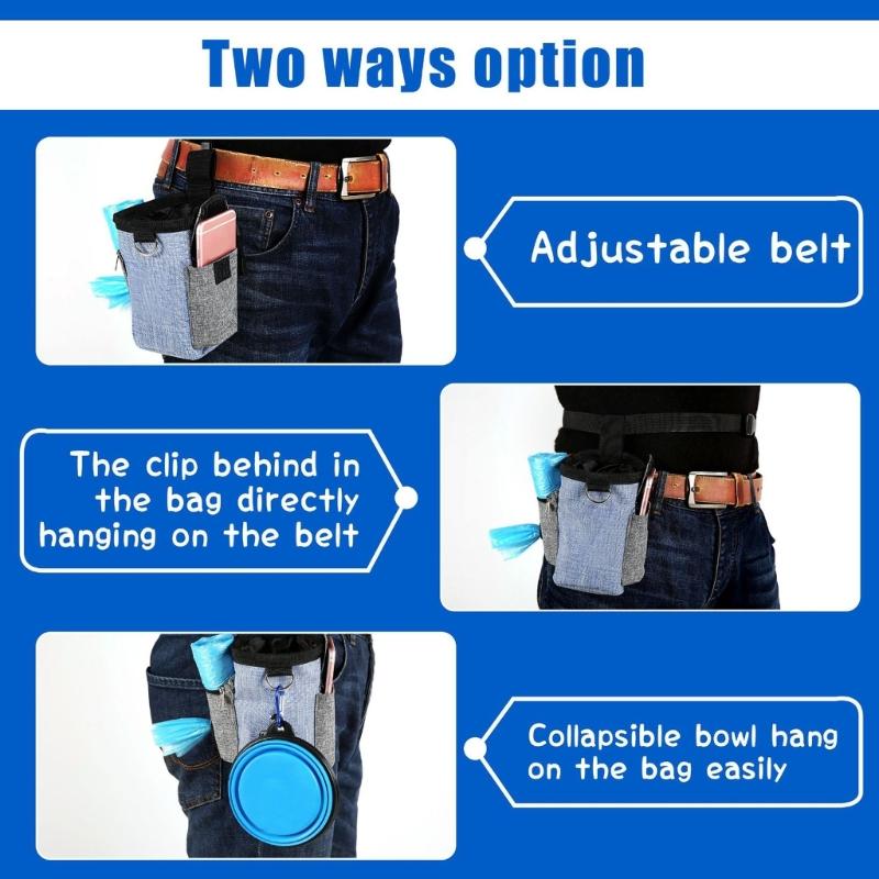 Pet Treat Training Bag for Treats, Kibbles for Small to Large Dogs Pet Snacks Toy Waist Bag Dog Supplies