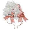 Pearl Lolita Lace Headband Ribbon Bow Maid Cosplay Headdress Cute Ruffled Hairband  Cosplay