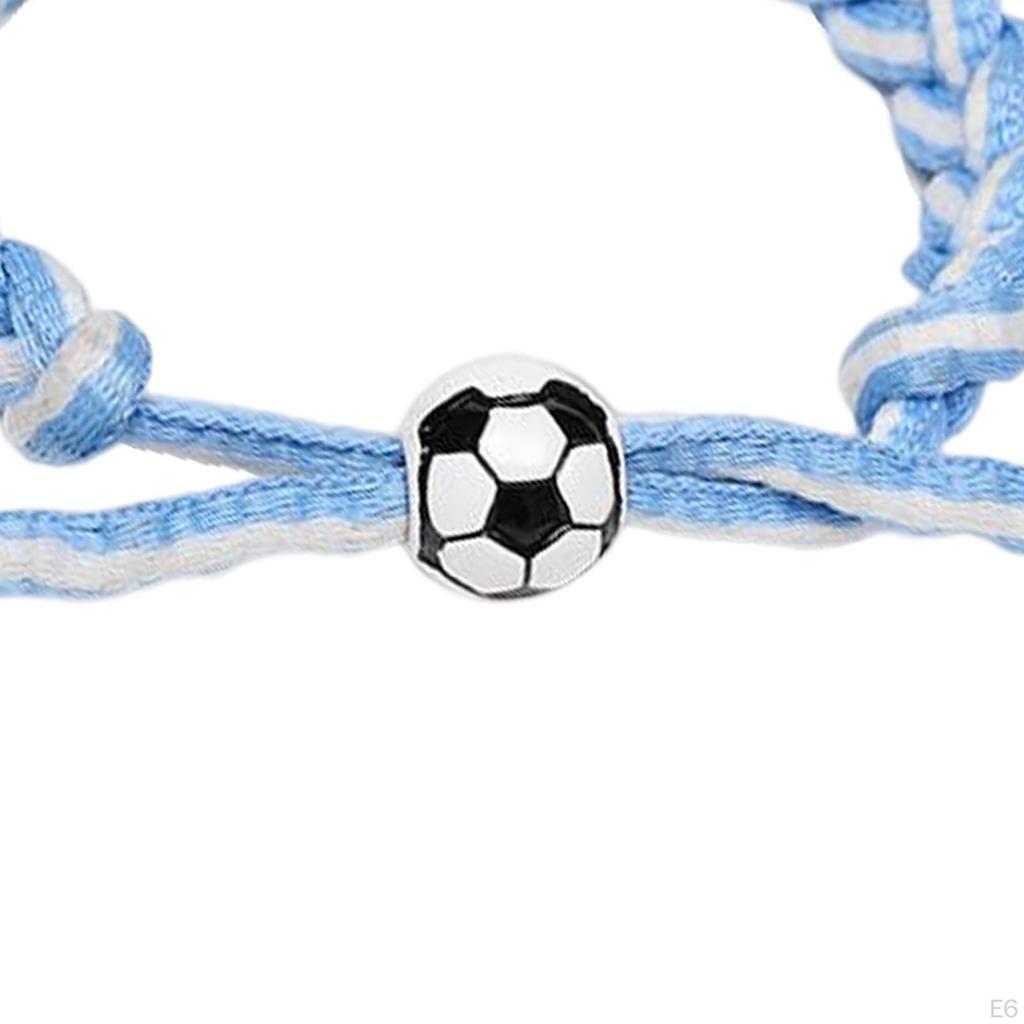 Soccer Bracelets Football Bangles Men's Women's Chain Braided Rope Bracelet