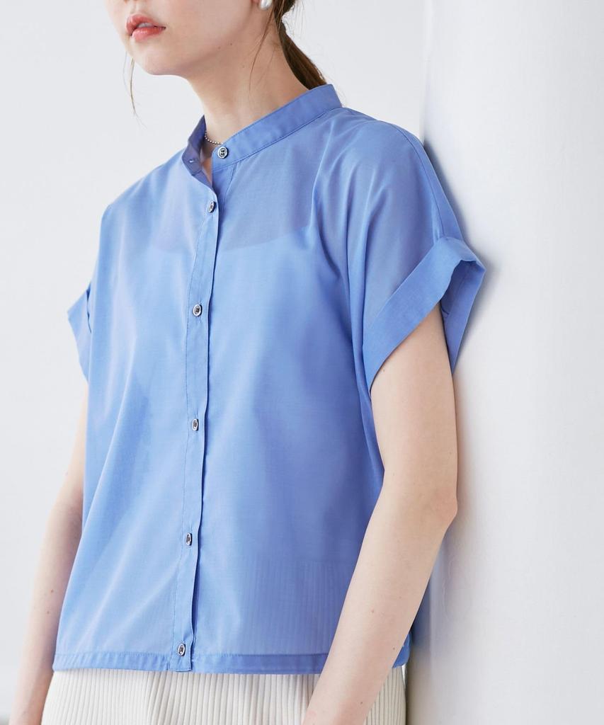 ROPE PICNIC Balloon Hem Blue Women's Blouse, (44)