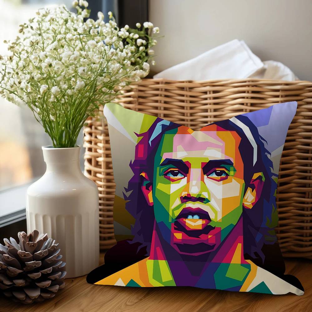R-Ronaldinho Sport Football Star Pillow Cushion Cover Pillowcase Living Room Sofa Home Decor Customized