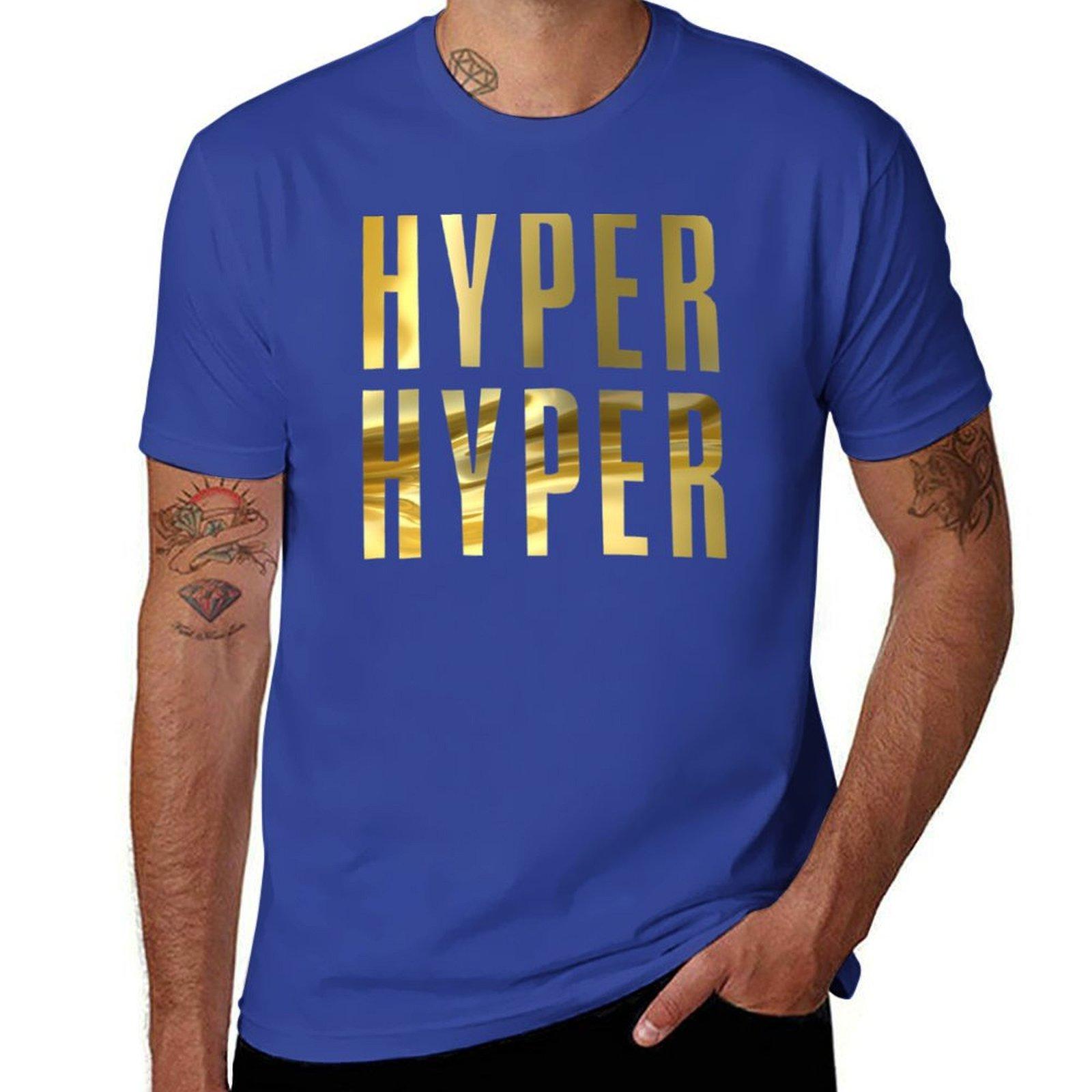 XIXI Fashion Hyper Hyper - Scooterbandverzamelaar hit 90s gouden editie T-shirt oversized sweat T-shirts effen heren T-shirt L