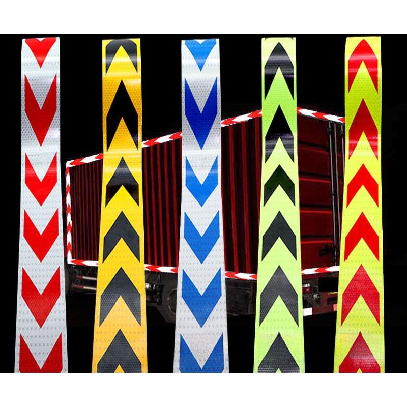 5*300cm Reflective Adhesive Tape Sticker Arrow Reflective Tape Safety Caution Warning For Truck Motorcycle Bicycle Car Styling