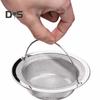 Filtre d'évier de cuisine en acier inoxydable Grand support de débris alimentaires Panier de vidange anti-obstruction à mailles fines Poignée facile à soulever Filtre d'égout durable