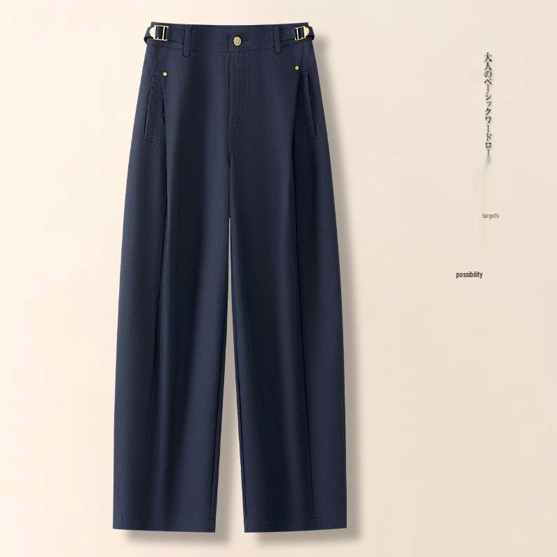 Women's High-Waisted Wide-Leg Cargo Pants – New 2026 Spring & Autumn Style, Loose, Slimming, Casual Fit.