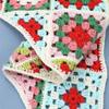 Knitted Flower Headscarf for Female Spring Hollowed Hairband Decorative Headwrap Music Festival Hairscarf Photo Headband
