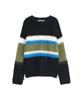 SUNBURNPROJECT Hairy Color Block Knit, Black