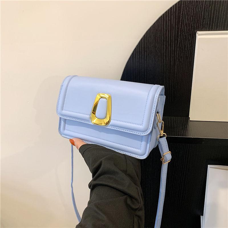 

Trendy new 2024 autumn niche bag women s fashion simple shoulder bag small square bag casual commuter messenger bag синій