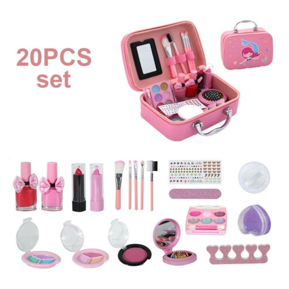 

Non Toxic Princess Play Makeup Set Washable Kids Make Up Bag Kit New Girls Make Up Toys
