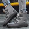fashion Snow Men Boots Lace-Up Shoes Man Comfortable Men's Winter Boots Platform Ankle Boots Waterproof Men Shoe Footwear Work Shoes