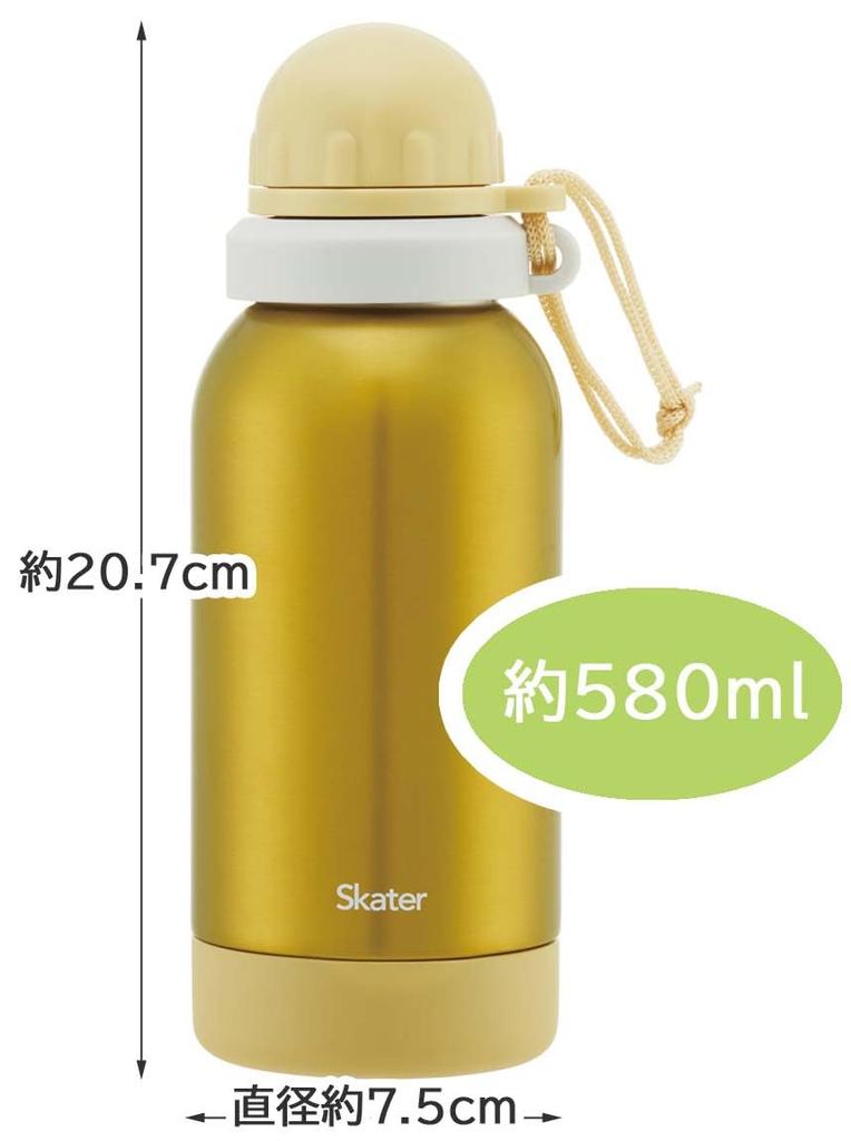 Skater Stainless Steel Water Single Room Healthy Mineral Tone Bottle, Layer, 580ml, Temperature, Drinks, GL, SSSC6-A
