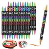 6/12-Pack Dual-Tip Acrylic Markers (With Soft Brush Tip) — Acrylic Paint Pens, Ideal For Calendars, Planners, And Card Making