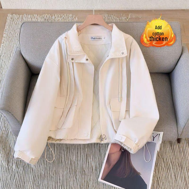 Dámská 2025 Plus Bavlněná Vatovaná Bunda s Kapucí - Tenká, Volná, Zimní Svrchní Oblečení