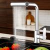 Hot Cold Single Hole Waterfall Kitchen Faucet 360°Rotating Sink Splash-proof Faucet  for Home