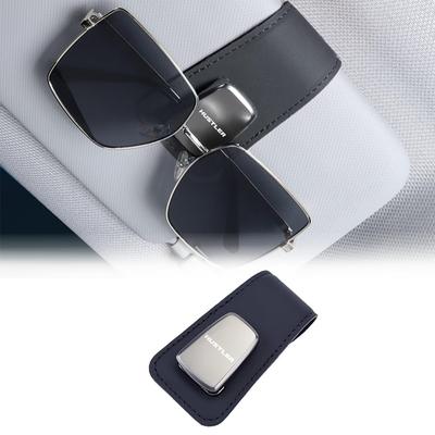 Sunglasses Holder for Car Glasses Safe Compatible with Hustler and Tough Easy Car Glasses Holder with Zinc Alloy and PU Durable and Stable Compatible