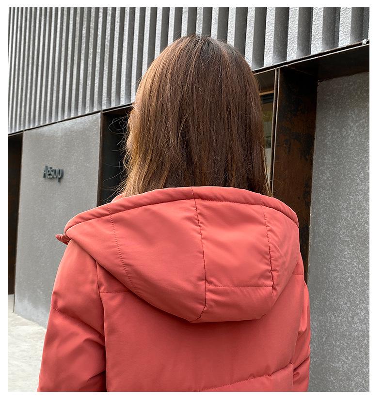 Women's Long Loose Korean Style Down Cotton Coat - Winter 2025 Collection