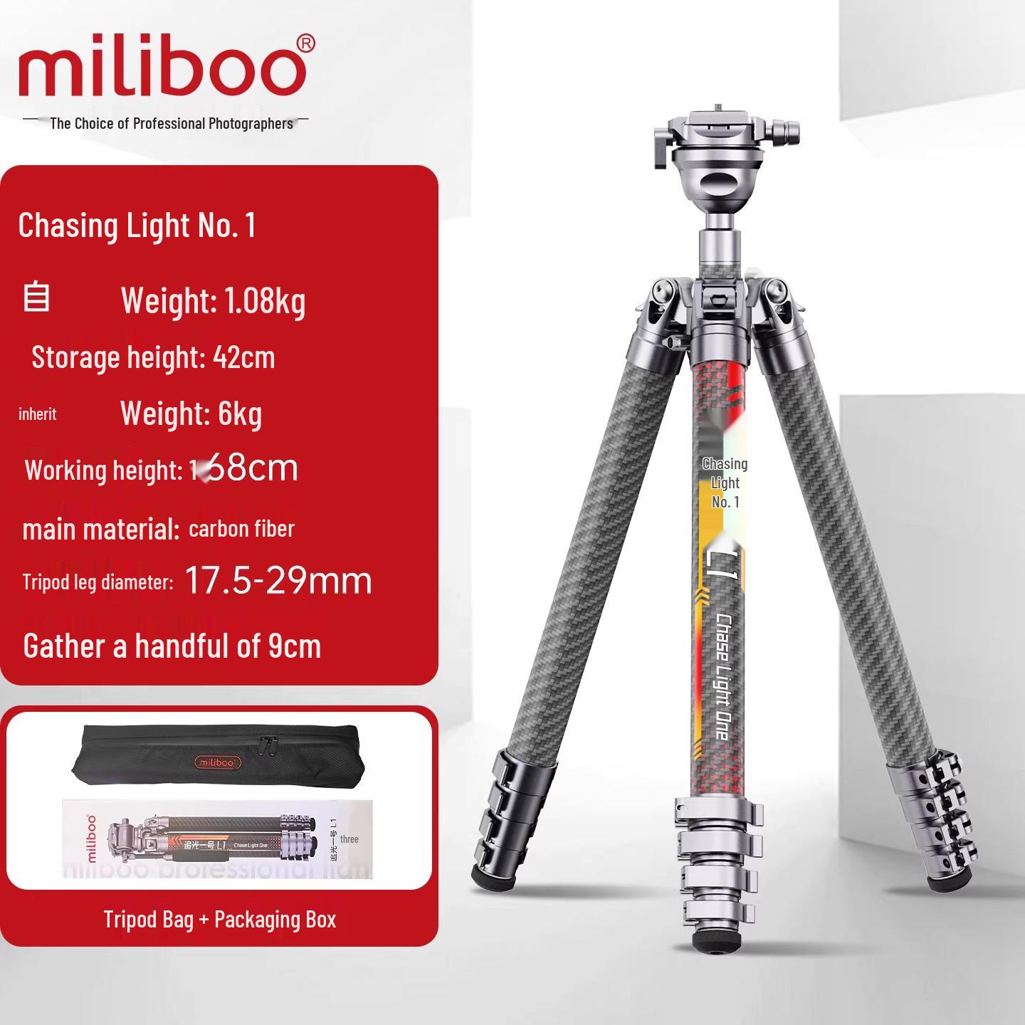 Mibopai ZhiGuang YiHao Carbon Fiber DSLR Tripod with Hydraulic Damping Panoramic Ball Head