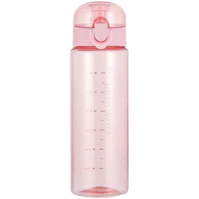 High-Capacity Summer Sports Water Bottle with Straw - Stylish Design for Students & Girls, Plastic Cup