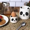 Egg Holder Ceramic Panda Black And White