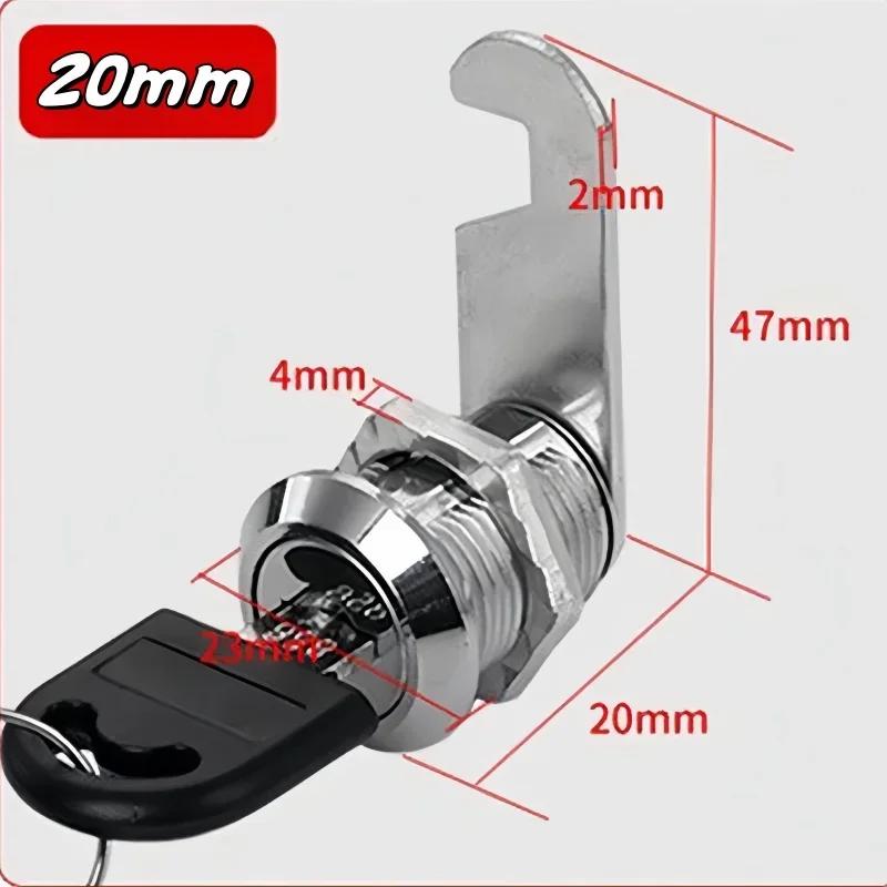 

4 шт. 16/20/25/30 мм кулачковые замки для ящиков, замки для шкафов, почтовые ящики, замки для дверей домашних шкафов с язычком и 2 ключами, мебельная фурнитура
