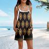 Rompers For Women Summer Casual Sleeveless Overall Comfy Loose Spaghetti Strap Romper Fashion Jumpsuit With Pockets