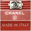 Boy CHANEL Chain Wallet Gunmetal Shoulder Clutch Bag Lambskin Red Women's Coco Mark Clasp