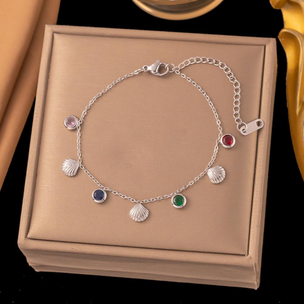 French Titanium Steel Heart Choker Necklace And Bracelet Set Sweet Peach Heart Tassel Design Women Jewelry