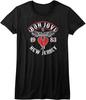 Bon Jovi 1983 New Jersey Ladies Black T-Shirt