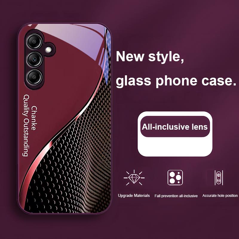 Glass Phone Case For Samsung Galaxy A01 A02 A03 Core A04 A14 4G A13 A54 A34 31 20 25 23 22 5G S21 Ultra S20 Quality Outstanding