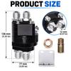 2 in 1 Car Oils Filter Relocation Adapter with Split Structure and Aluminum Alloy Body for Multiple Vehicle Oil Pressure Check Connections