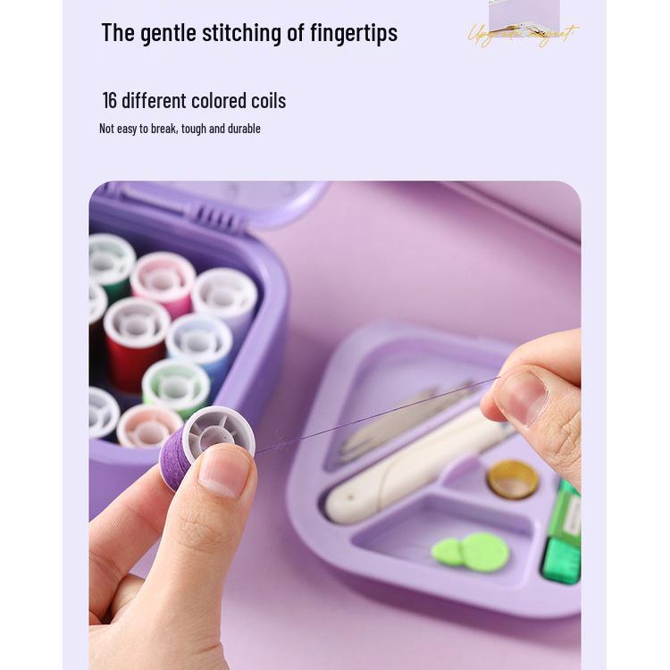 High-Quality Magnetic Needle & Thread Box: Compact Sewing Kit for Home & Dorm Repair