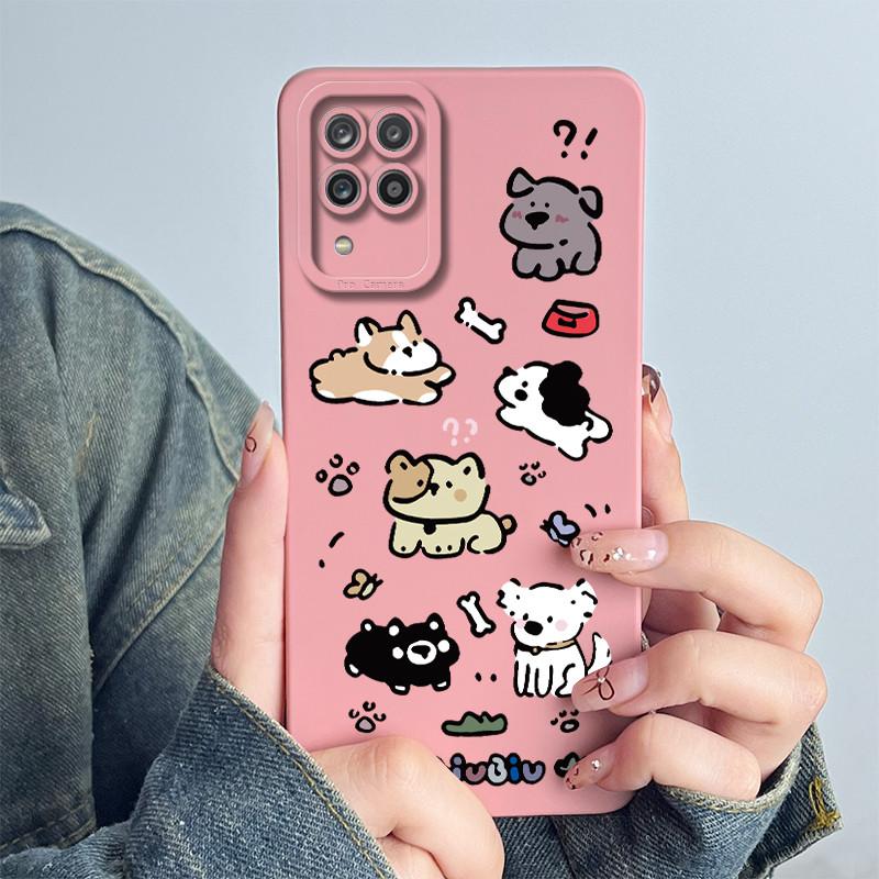 For Samsung Galaxy A12 M12 F12 4G 5G Case Astronaut Cover Soft Liquid Silicone Phone Funda Shell For SamsungA12 A 12 Phone Bags