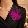 Handmade Rhinestone Feather Brooch Gothic Style Shoulder Strap  Wedding Accessories