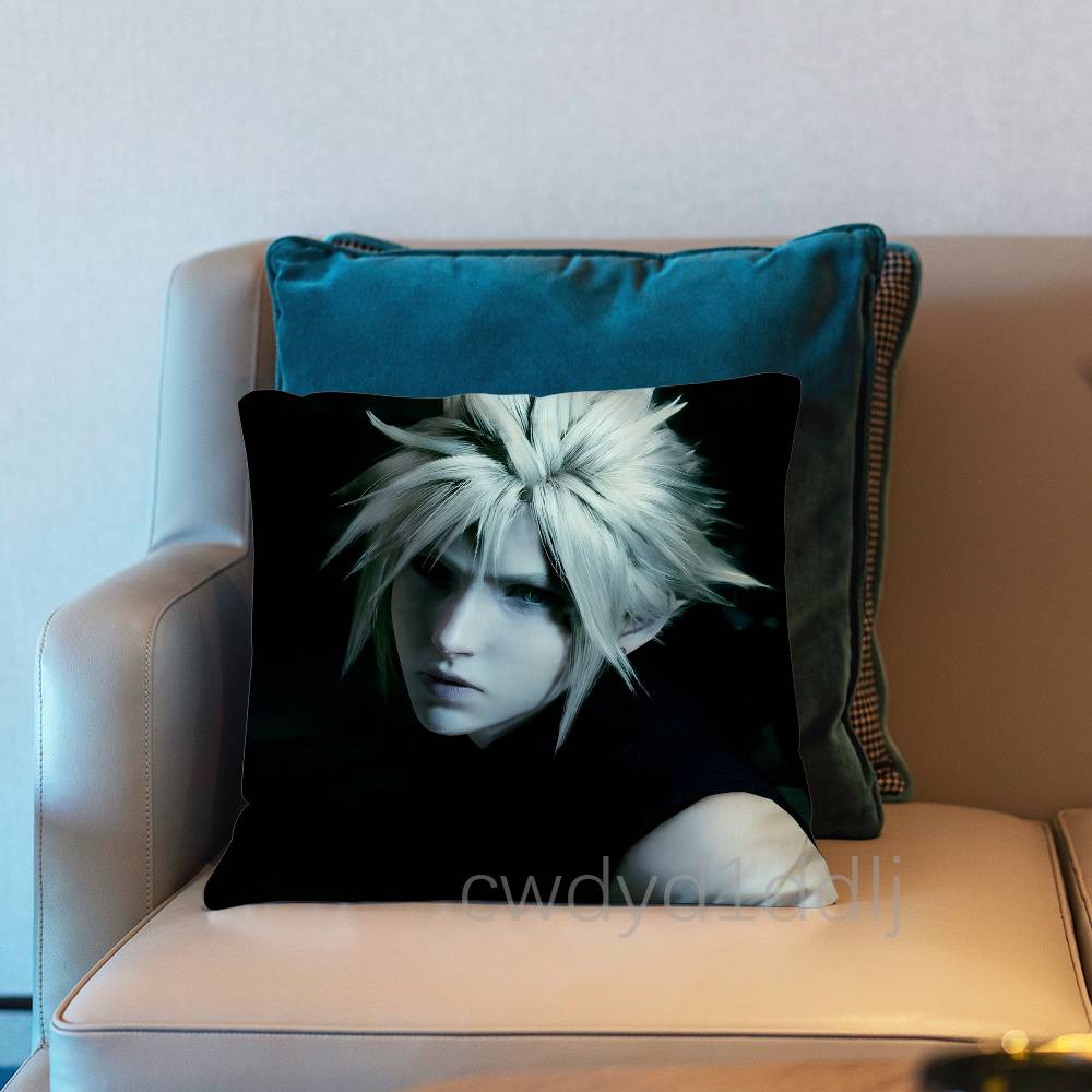 FFinal Fantasy VII Cloud Cushion Cover Pillow Cover Decor Pillowcase Printed Cushion Case For Couch