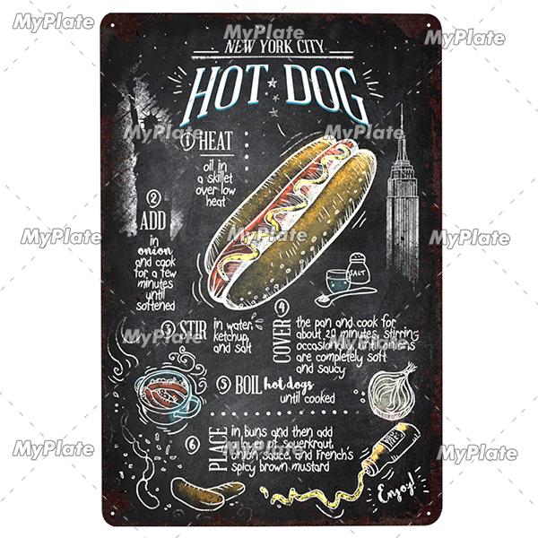 Kitchen Vintage Tin Sign Metal Sign Decorative Plaque Wall Decor Man Cave Club Decoration