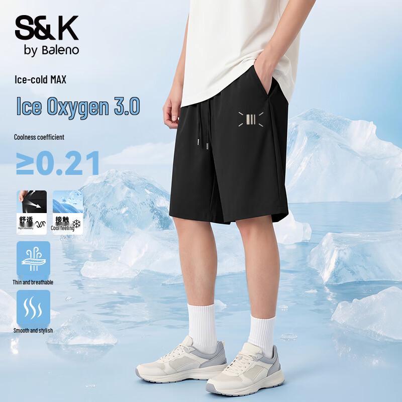 

Baleno Men s S&K Ice-Feel Casual Straight-Leg Shorts L
