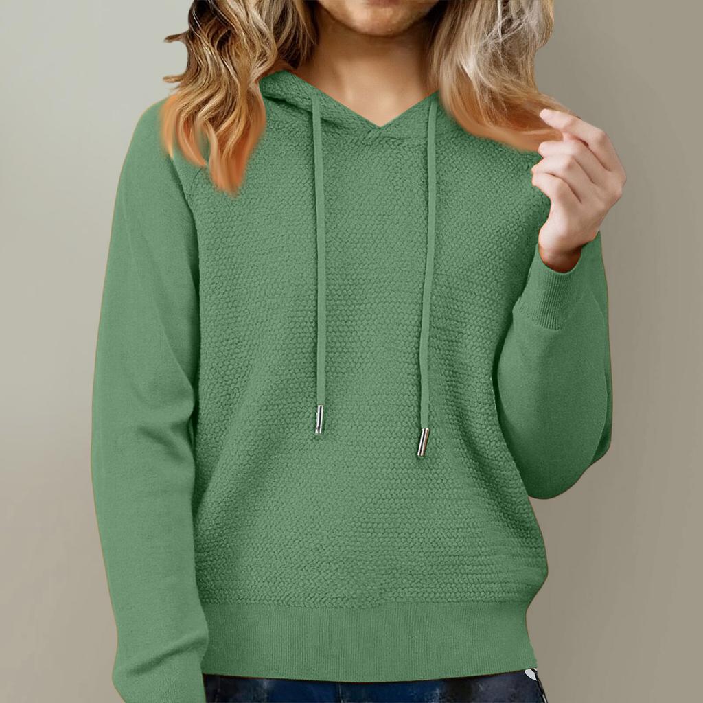 Fashionable Women's Knitted Sweater Lazy Loose Slim Hoodie Sweater